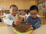 胡麻をすりました