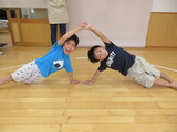 組体操の練習中！